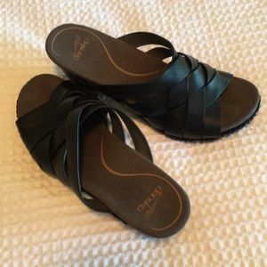 Dansko black sandals size 40